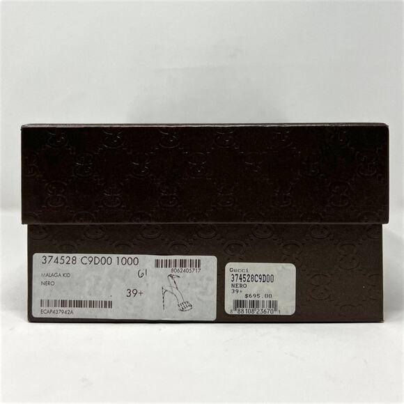 Gucci Leather Studded Ankle‑Strap Sandals Black High Heel 39.5 EU / 9- 9.5 US - Picture 8 of 9